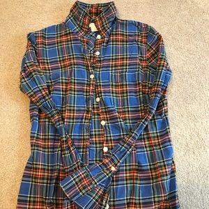 JCREW XXS plaid tissue button down